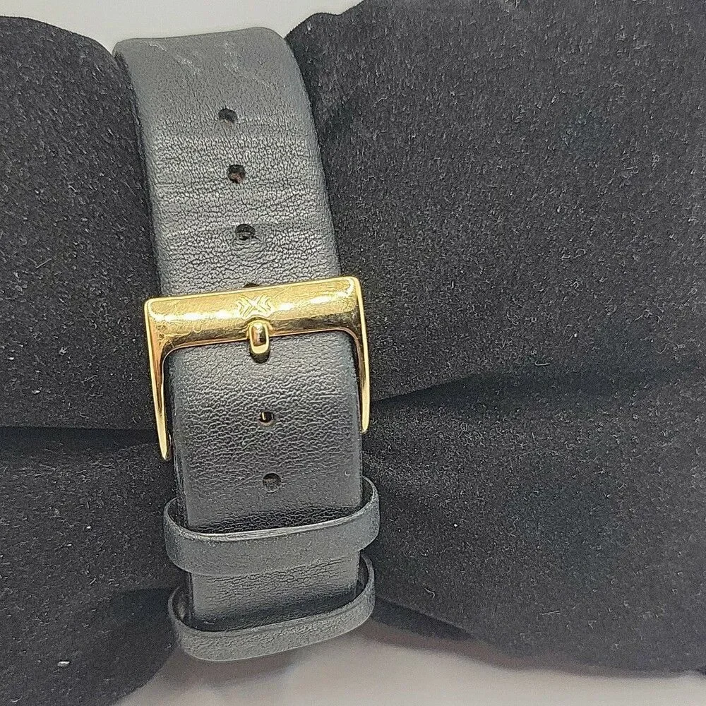 Skagen SKW2124 Womens Black Leather Analog Dial Quartz Genuine Wrist Watch AM736